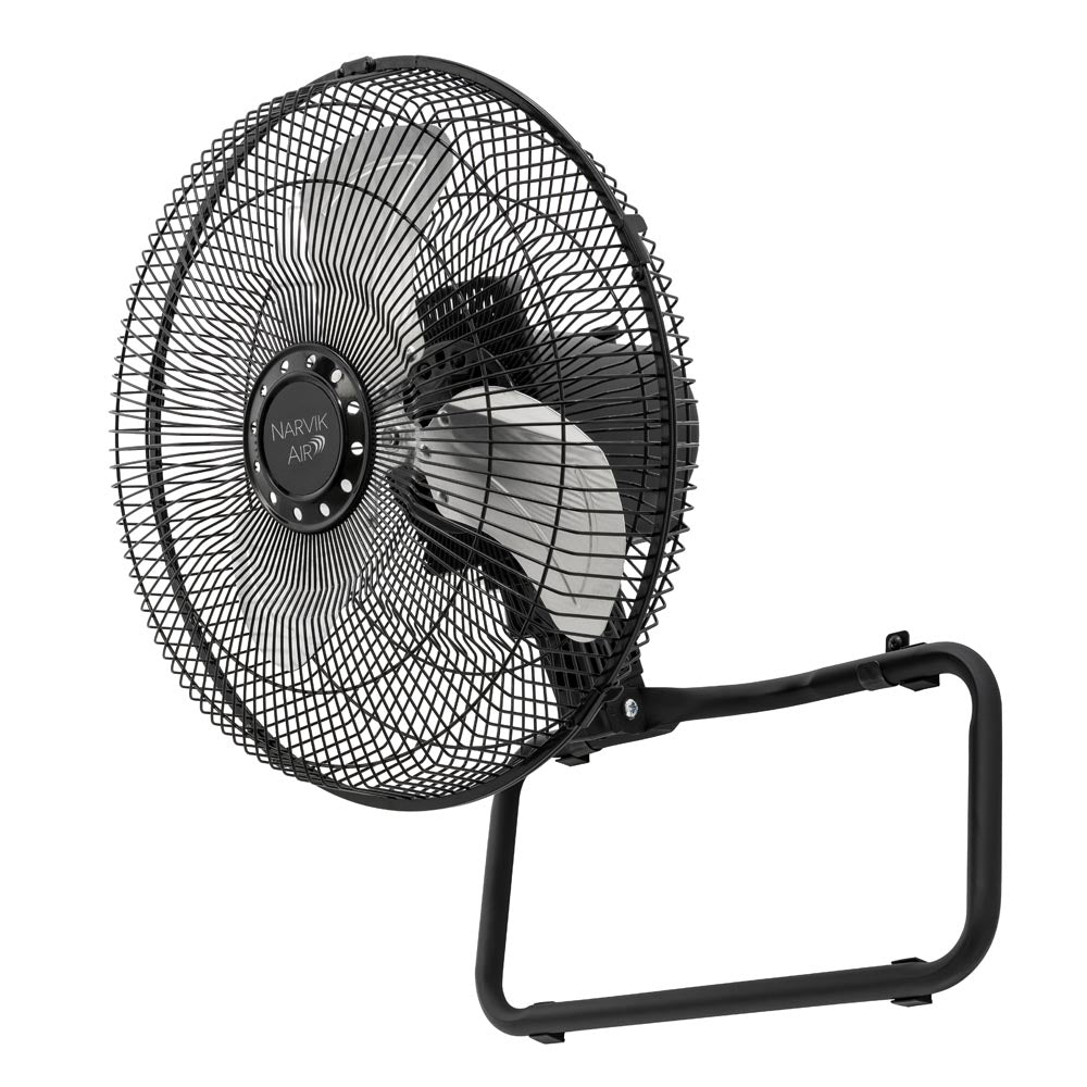 Narvik Ventilador de 12" Industrial 2 en 1: Piso y Pared 55W con Aspas de Aluminio Oscilación de 90°, Modelo NA1012