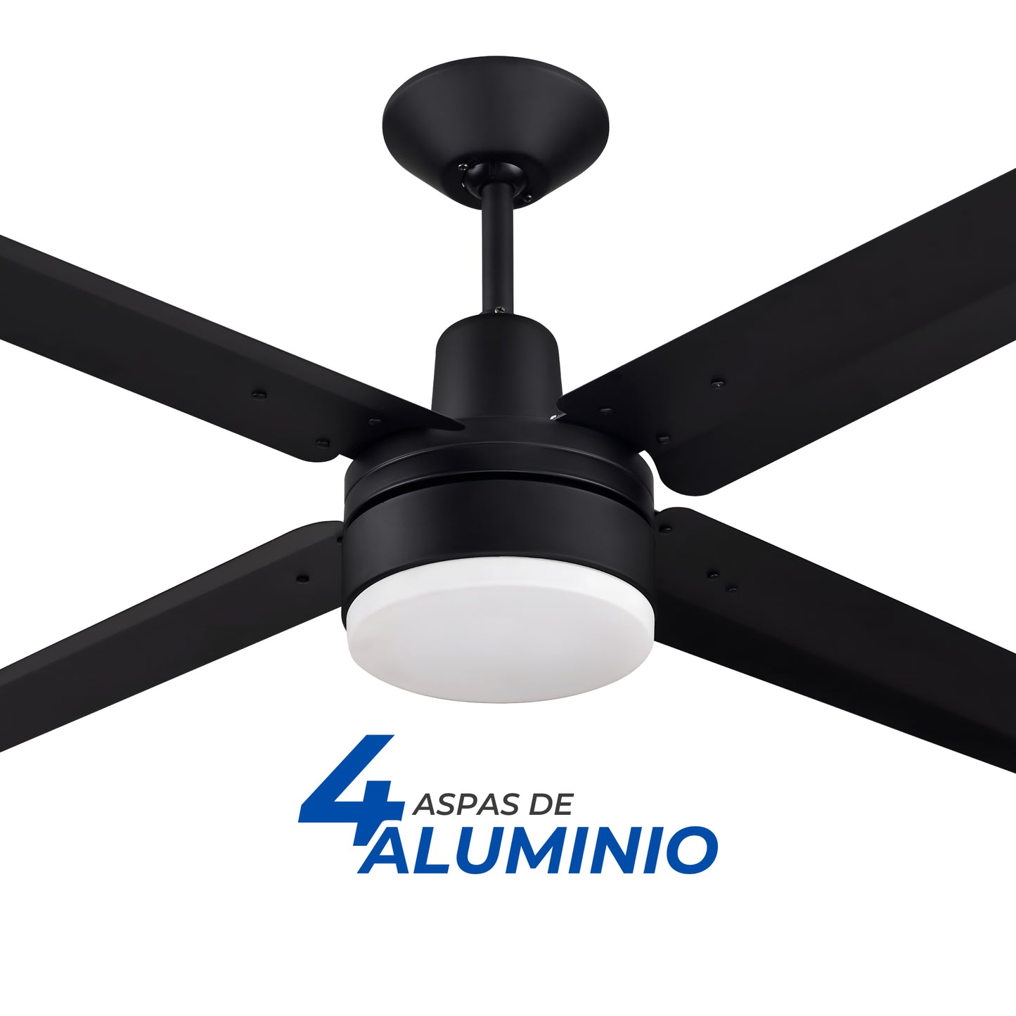 Narvik Ventilador de Techo de 56" Con Luz de 4 Aspas de Aluminio con Control de Pared para Uso Industrial, Modelo NA3020