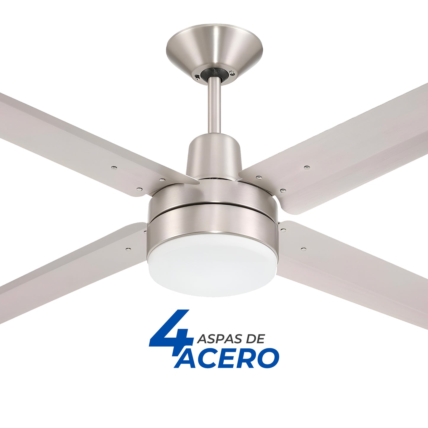 Narvik Ventilador de Techo de 56" Con Luz de 4 Aspas de Acero con Control de Pared para Uso Industrial, Modelo NA3022