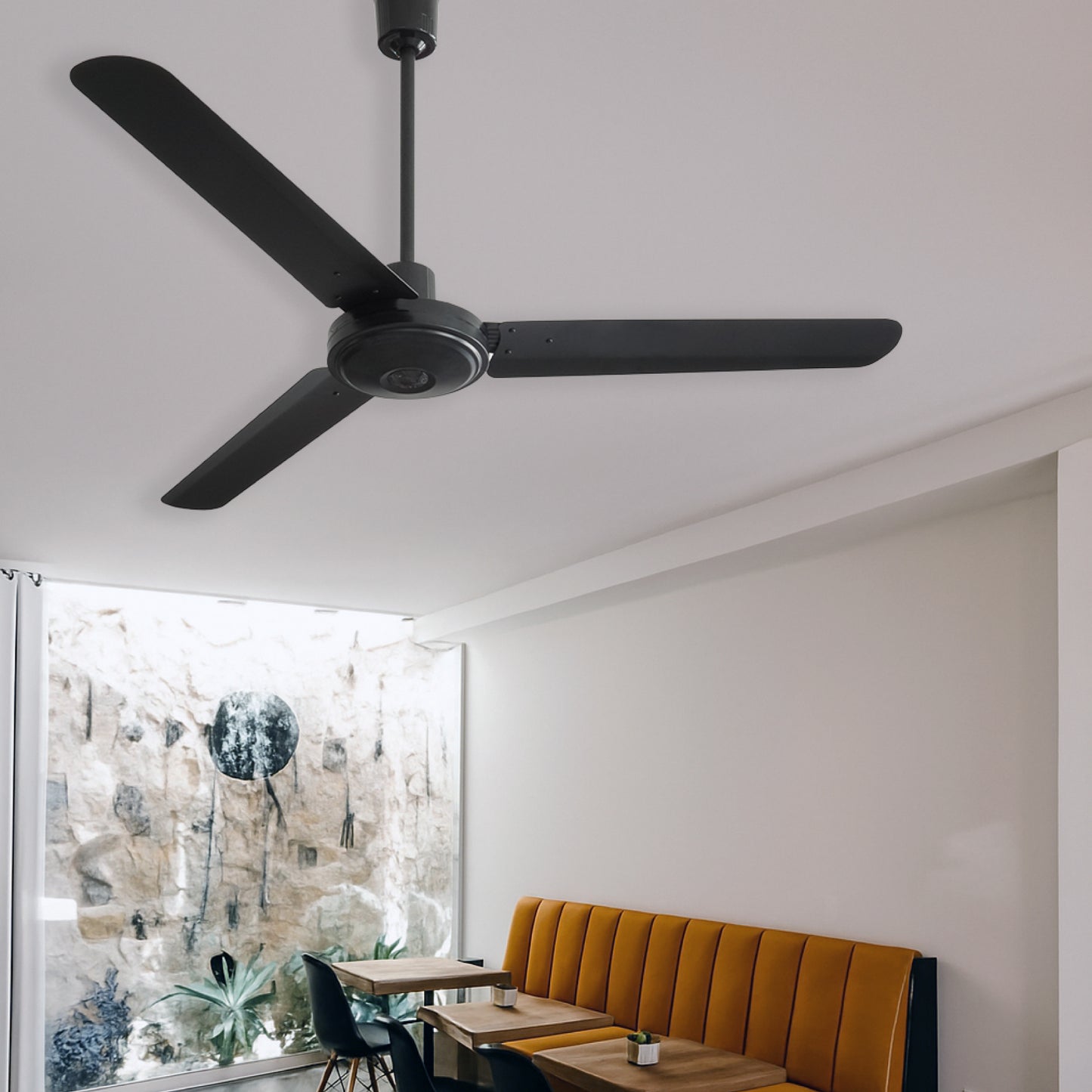 Narvik Ventilador de Techo de 56" Con 3 Aspas de Aluminio con Control de Pared para Uso Industrial, Modelo NA3030