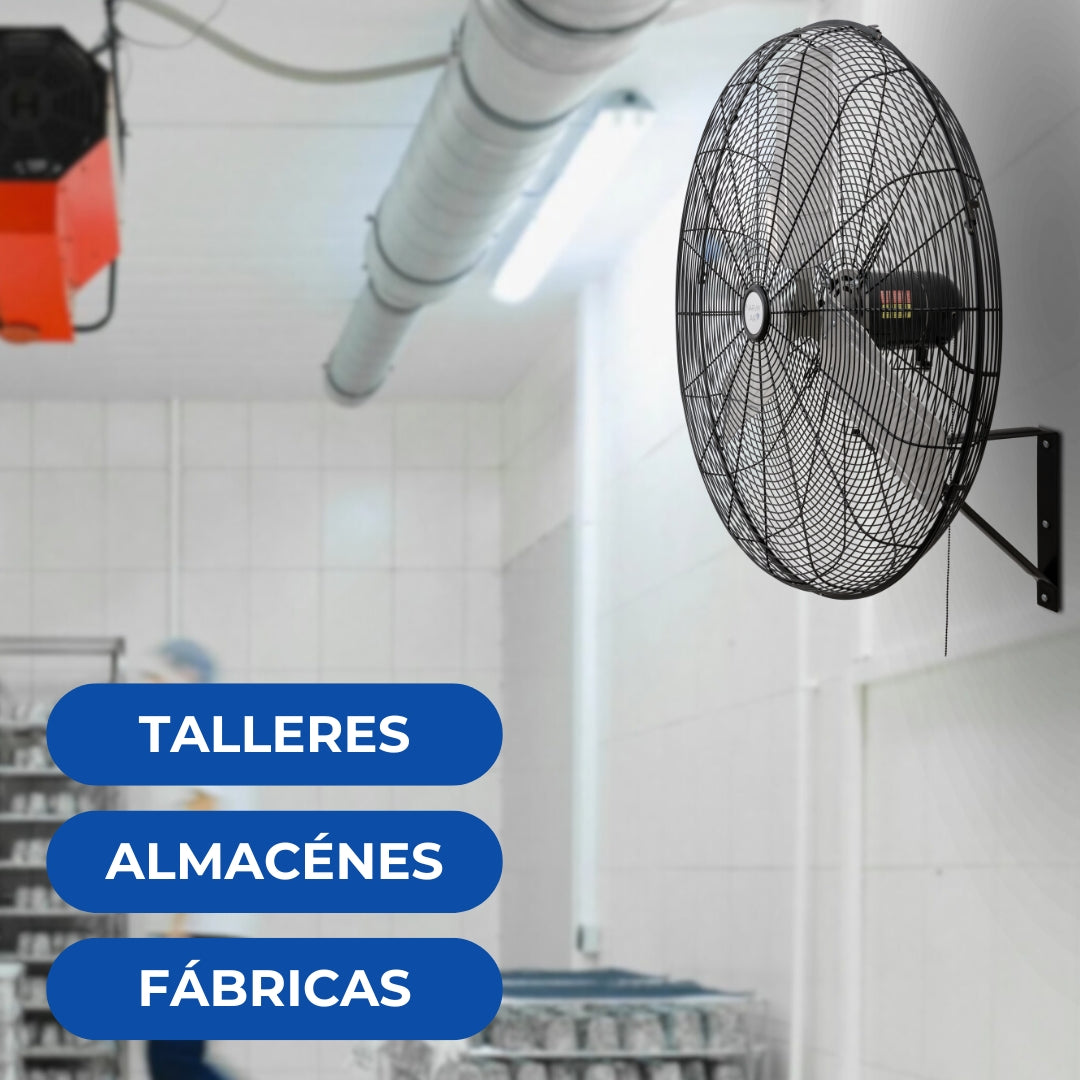 Narvik Ventilador de Pared Industrial de 30" con 3 Aspas de Aluminio, 3 Velocidades con Rango Oscilatorio, Modelo NA1130