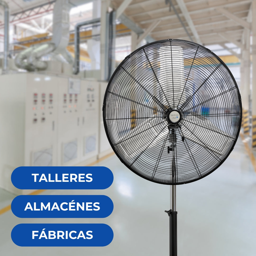 Narvik Ventilador Industrial de Pedestal de 30" 230W con 3 Aspas de Aluminio, Modelo NA1030