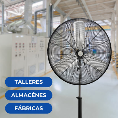 Narvik Ventilador Industrial de Pedestal de 30" 230W con 3 Aspas de Aluminio, Modelo NA1030