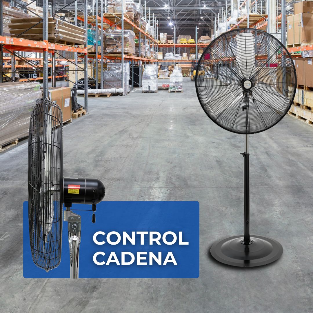 Narvik Ventilador Industrial de Pedestal de 24" 235 W con 3 Aspas de Aluminio, Modelo NA1024