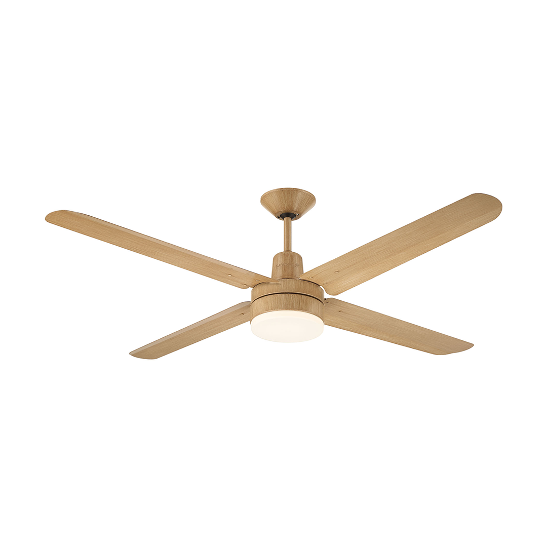 Narvik Ventilador de Techo Con Luz de 56"  4 Aspas de Aluminio con Acabado de Madera Control de Pared, Modelo NA3024