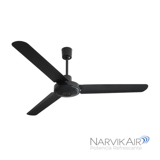 Narvik Ventilador de Techo de 56" Con 3 Aspas de Aluminio con Control de Pared para Uso Industrial, Modelo NA3030