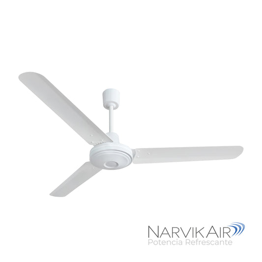 Narvik Ventilador de Techo de 56" Con 3 Aspas de Aluminio con Control de Pared para Uso Industrial, Modelo NA3031