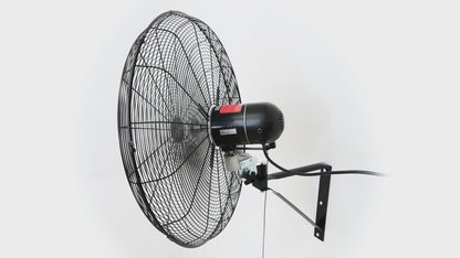 Narvik Ventilador de 24" Industrial de Pared 235W con  Aspas de Aluminio, Amplia Oscilación, Modelo NA1124